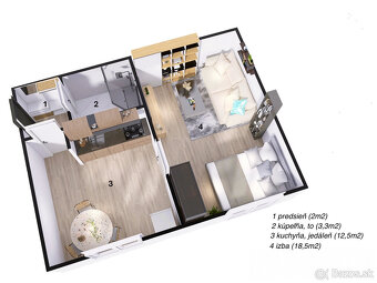BOSEN | 1 Izbový byt v centre mesta, 40m2. - 2