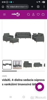 4 dielna sedacia súprava s podnožkou - 2