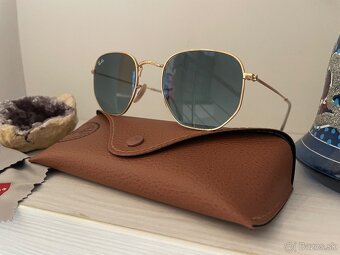 Ray-Ban Hexagonal Flat Lenses / Gold-Green - 2