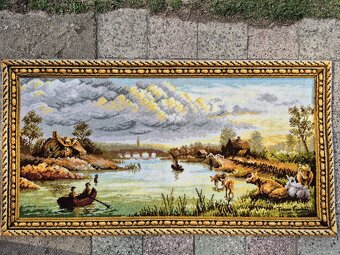 Gobelín Krajinka s člnkom - 2