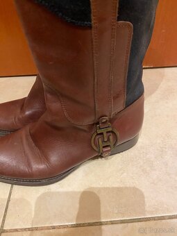 kozene cizmy Tommy Hilfiger velkost 37, - 2