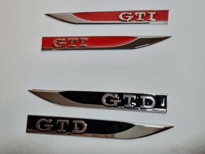 Napis znak logo GTD GTI napis na blatníky - 2