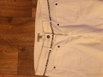 BURBERRY 100% originál white damske nohavice M/L - 2