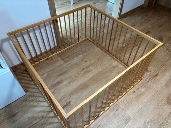 Detská drevená ohrádka 120x120cm, používaná - 2