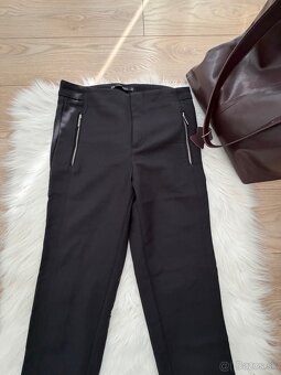 Dámske čierne elegantné nohavice XS, ZARA - 2