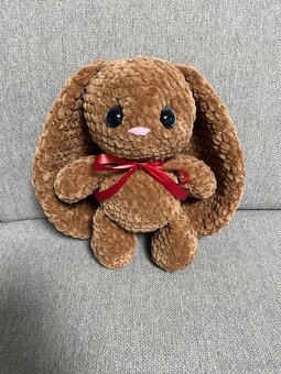 Háčkované zajačiky z jemnej eco vlny - 2