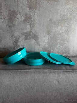 tupperware – 2× tyrkysová miska | úplne nové - 2