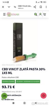 CBD Vincit zlata pasta 30% - 2