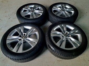 Predam Original elektrony Skoda 5x112 R18 letne pneu - 2