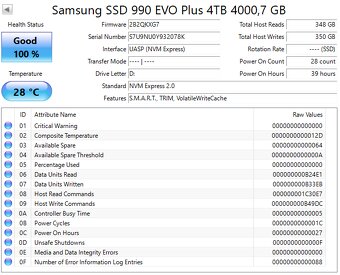 M.2 NVMe Samsung SSD 990 EVO Plus 4TB - 2