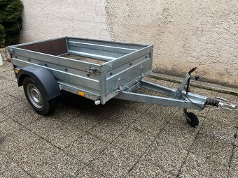 Sklápací brzdený prívesný vozík 1300kg - 2