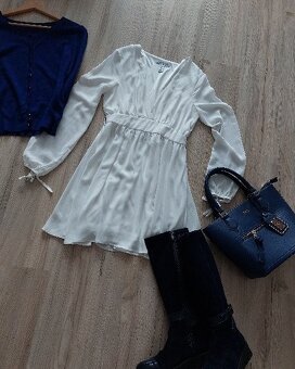 Krásne jemné biele šaty - 2