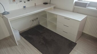 Rohový písací stôl so stoličkou - 2