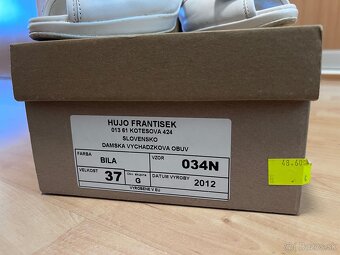 Kožené topánky biele - 2