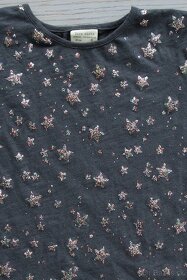 tričko Zara s ligotavými hviezdičkami, velkost 116 - 2