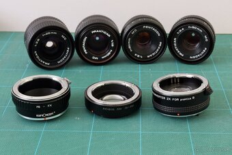 Predám objektívy na Praktica PB bajonet + redukcie - 2