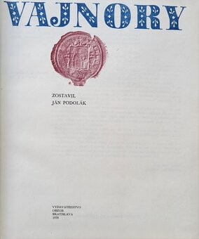 Ján Podolák - Vajnory (vlastivedná monografia) - 2