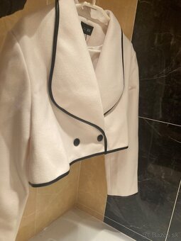 Bunda blejzer elegantne sako bielo čierna nenosene ASOS - 2