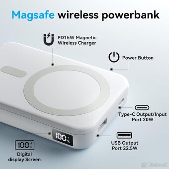 Powerbanka kompatibilná s Magsafe 12 000 mAh - 2
