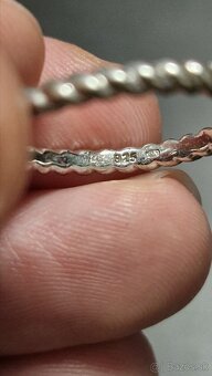 Strieborný prsteň s modrým kryštálovým srdiečkom - 2