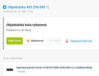 Operačná pamäť Crucial 32 GB KIT DDR4 3000 MHz CL15 Ballisti - 2