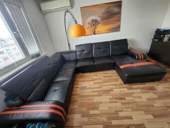 Kožená sedačka v tvare U - 2