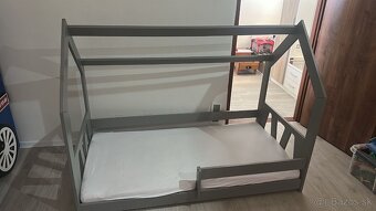 Detská domčeková posteľ s matracom - 2