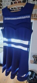 Modré spoločenské šaty - 2