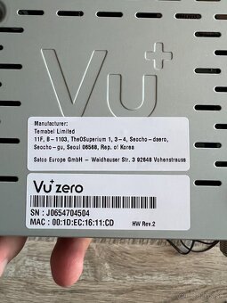 Satelitný prijímač VU+ Zero V2 - NEFUNKČNÉ - 2