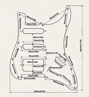 Pickguard pre stratocaster HSS - 2