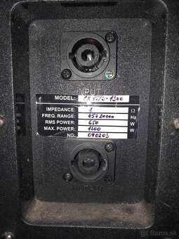 3-pásmová pasívna repro sústava BSA 650/1300W - 8 Ohm - 2