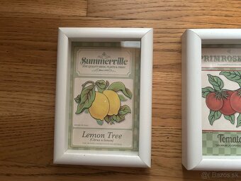 Ikea 3ks bielych drevenýchrámikov 12x17cm s obrázkami za 5€/ - 2