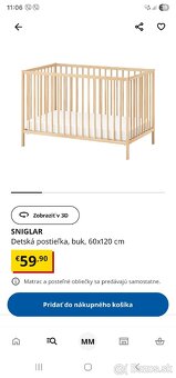 Detská postieľka ikea - 2