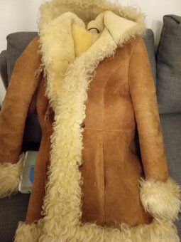 Retro pravý dámsky ovčí kožuch, L , 48 - 2