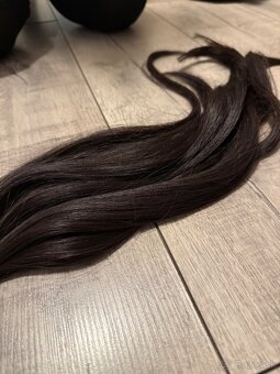 Hnedé panenské ruské vlasy - 55cm - 2