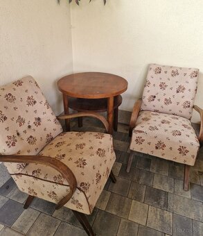 Retro kreslá + stolík - 2