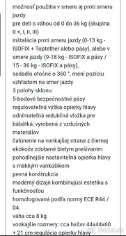 Detská autosedačka - 2