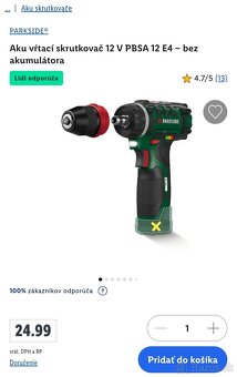 Parkside Aku vrtaci skrutkovac 12 V - 2