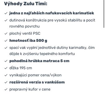 Nafukovacia karimatka - 2