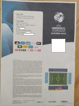 Francúzsko - Gruzínsko Vstupenky na futbal EURO U21 - 2