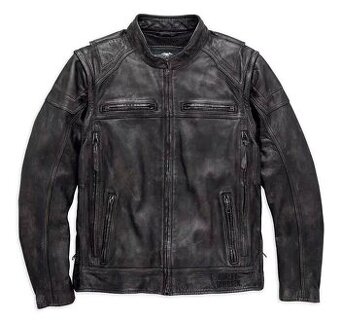Moto Kožená Bunda A Moto Kožená Vesta 2 v 1 Harley Davidson - 2
