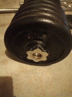 Kotúče na činky 120kg, Bench, Tyče, Jednoručky - 2