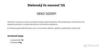 Novy Nevybaleny hydraulicky 12T lis GEKO - 2