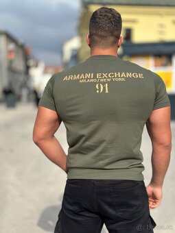 Luxusne tričko Armani Exchange zelene - 2