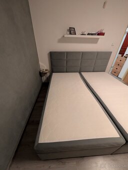 Šedá posteľ 200x200 - 2