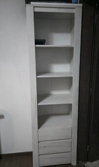 Regál so šuplíkmu biely dub craft - 2