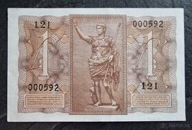 1 Lira Taliansko 1939 v aUNC stave - 2