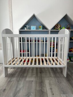 Detská postieľka bielo-šedá - 2
