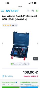 Aku vŕtačka Bosch Professional GSB 120-LI (s batériou) - 2