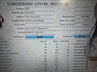 Seagate Barracuda 8TB – ako nový, len vyskúšaný - 2